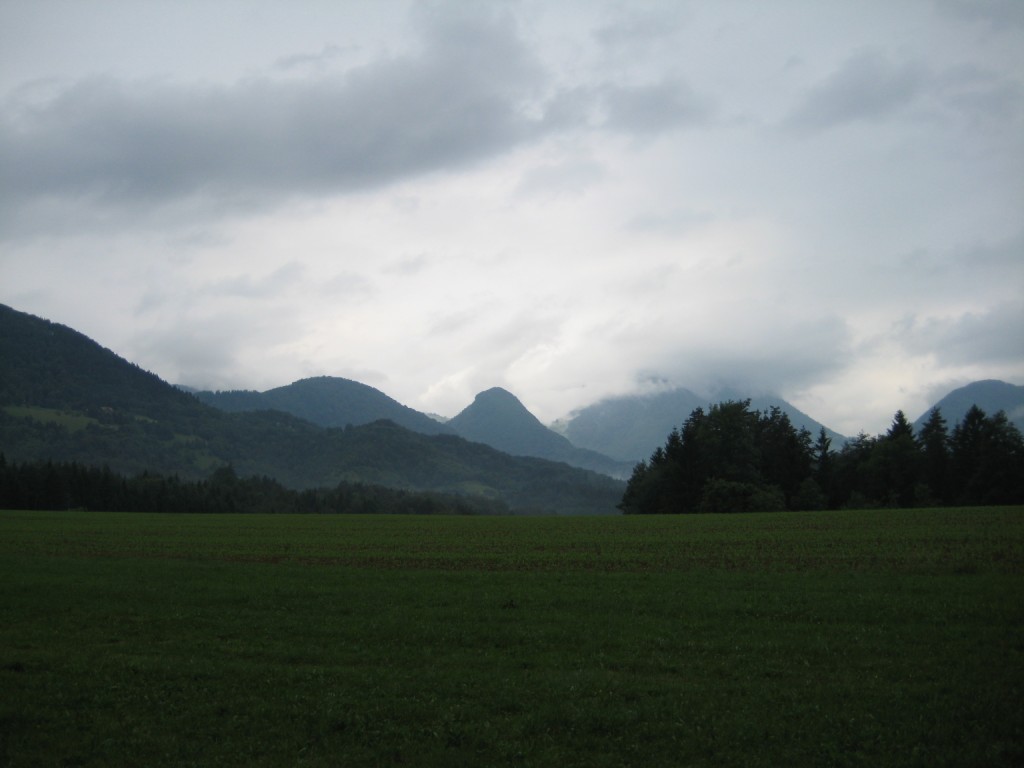 Clouds and mountains