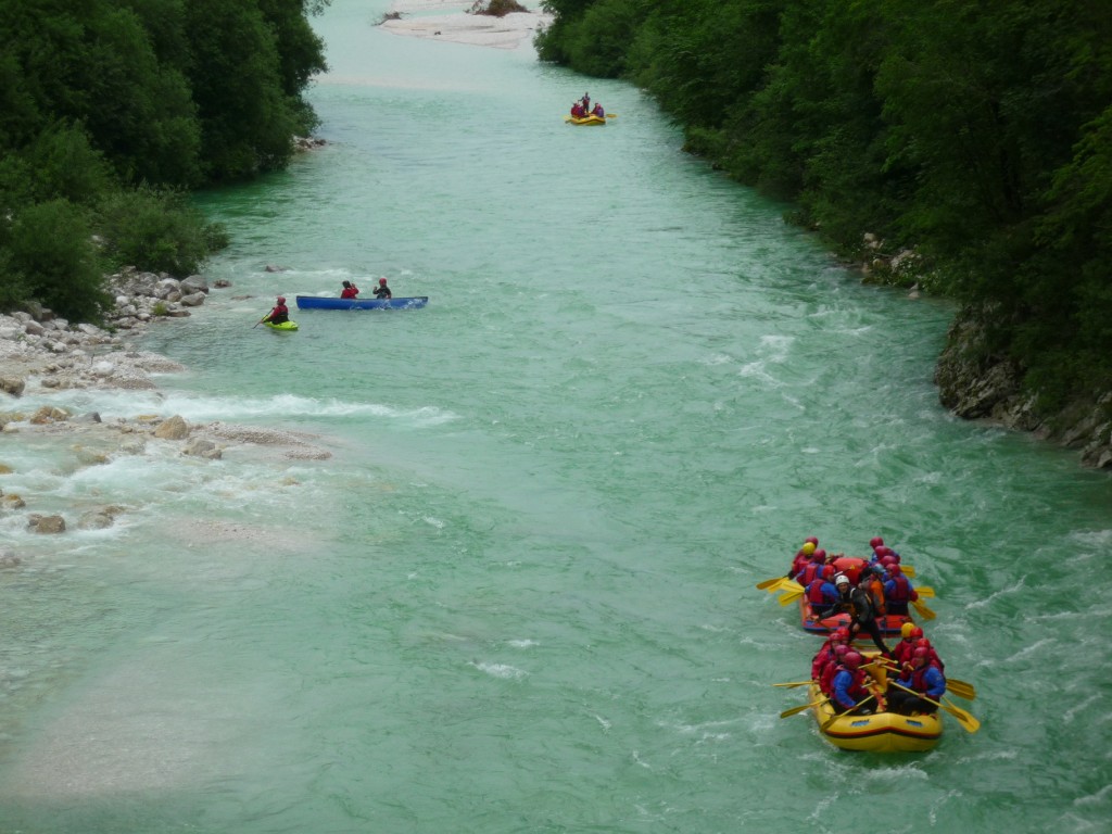 Rafters on Soča