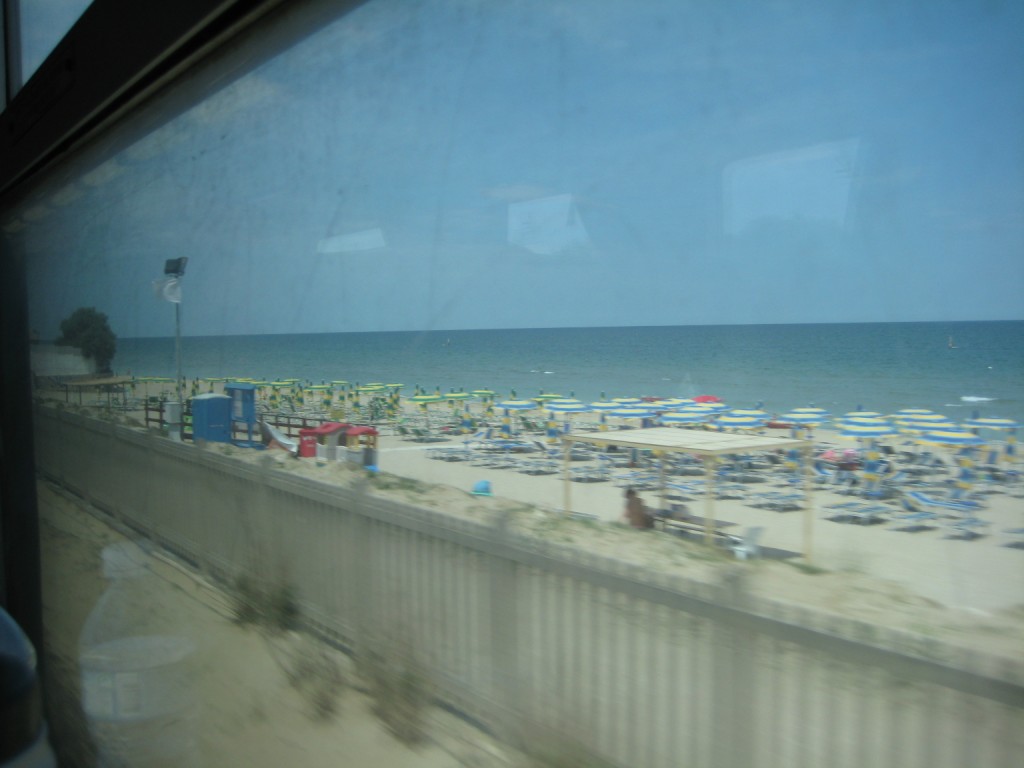 Adriatic coast from train