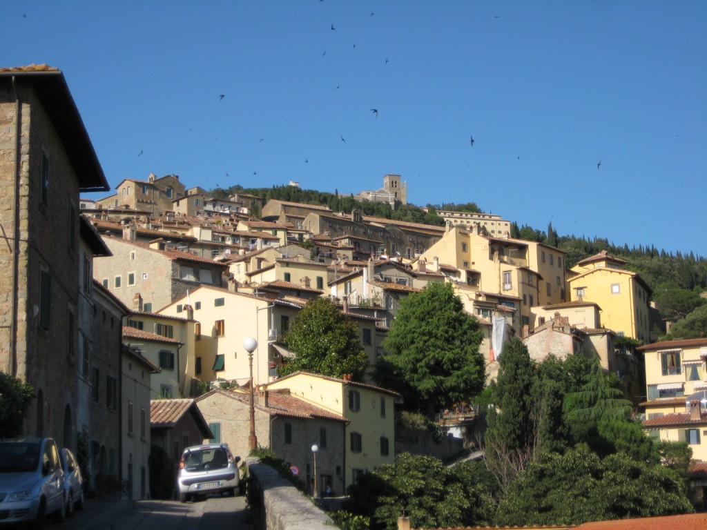 Looking up at Cortona