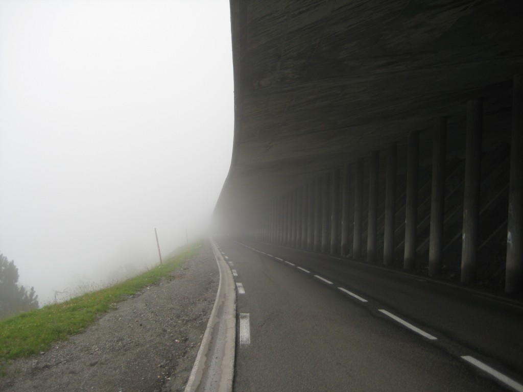 Foggy up on Col du Tourmalet