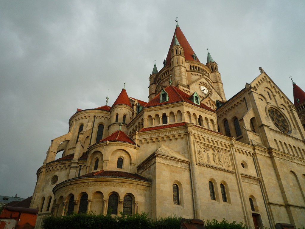 Nice building on the Danube in Vienna