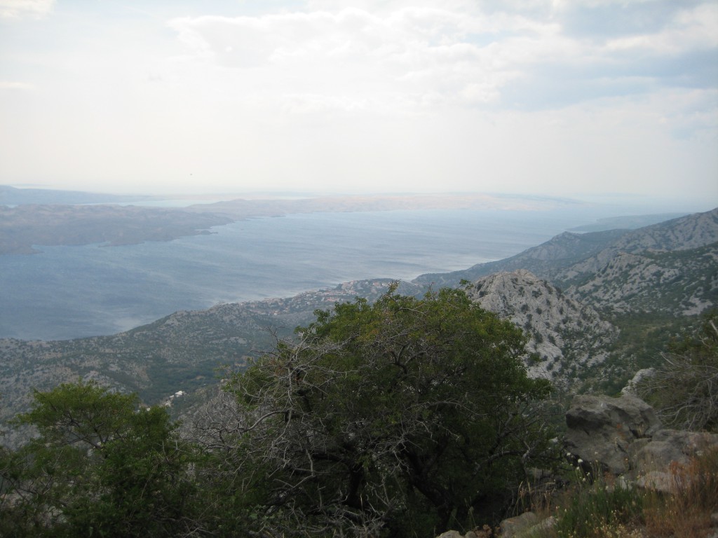 Croatian coast from descent into Karlobag
