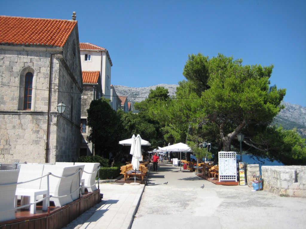 Restaurant street in Korčula