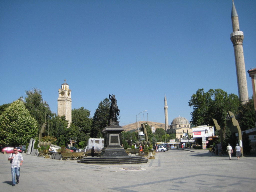 Main square of Bitola with several mosques