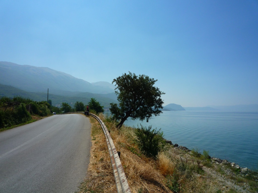 Riding along Lake Ohrid
